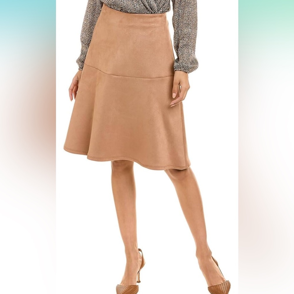 NWT | Anne Klein | Faux Suede | A-Lined Skirt